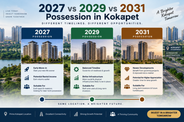 2027 vs 2029 vs 2031 Possession in Kokapet: Which Timeline Fits Which Buyer?