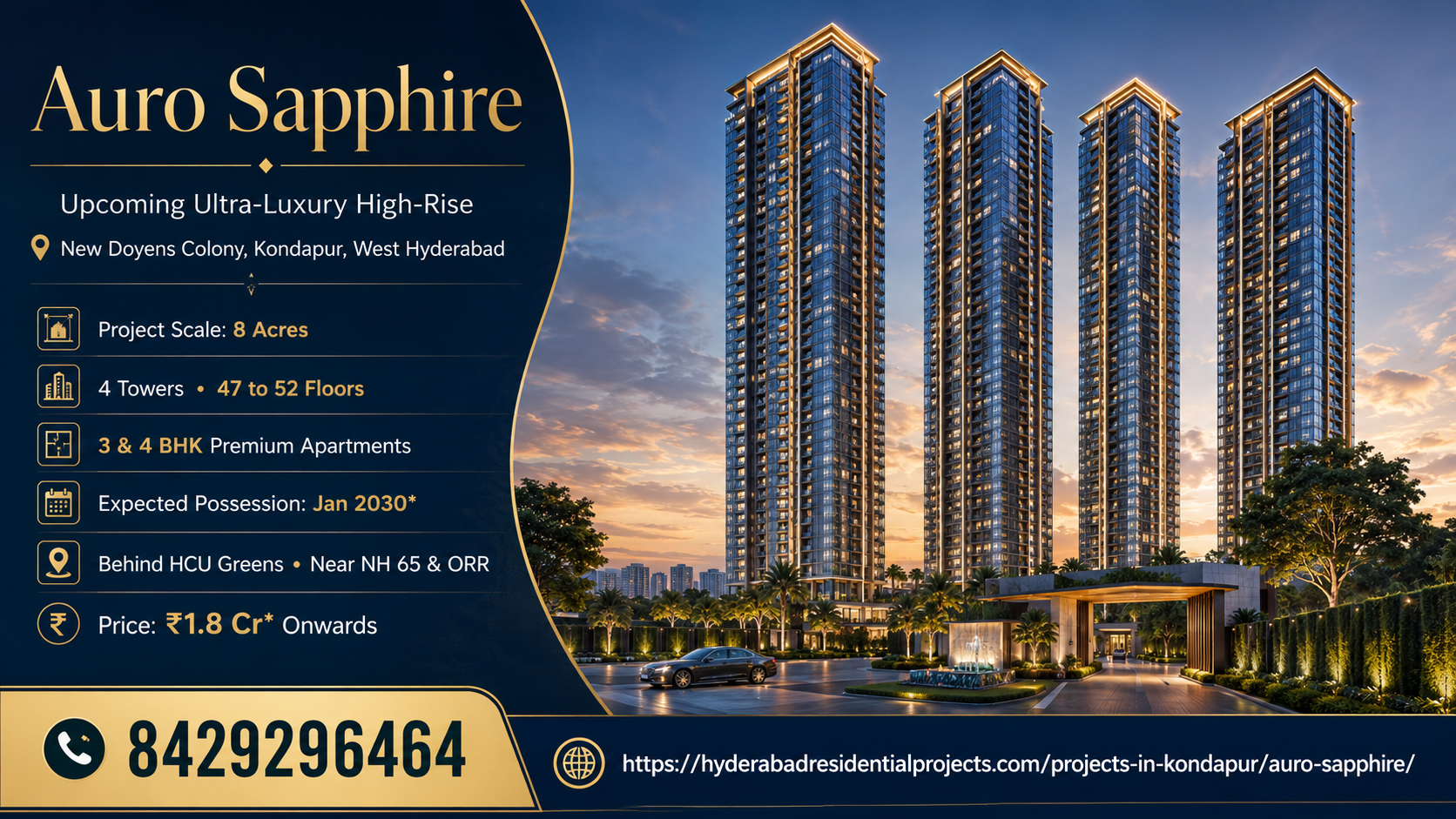 Auro Sapphire Kondapur: Price, Floor Plans, Location, Master Plan & 2026 Buyer Guide