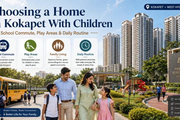 Choosing a Home in Kokapet With Children: School Commute, Play Areas & Daily Routine