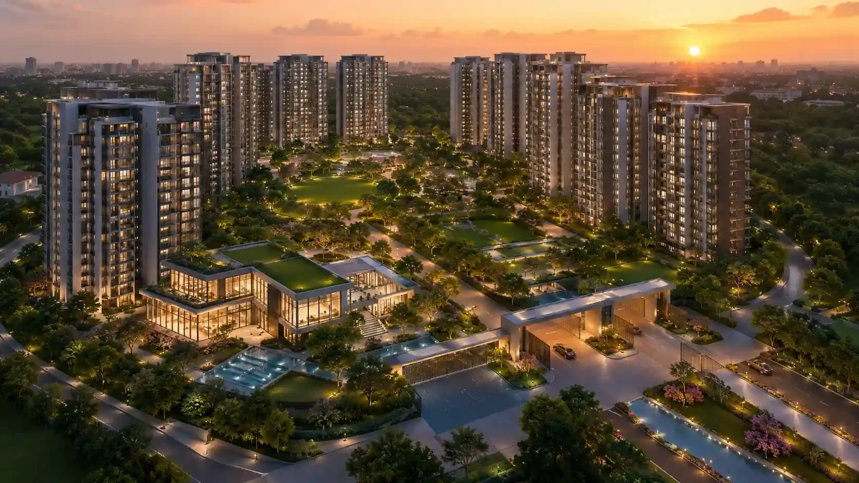 Brigade Barcelona Neopolis architectural elevation in Kokapet