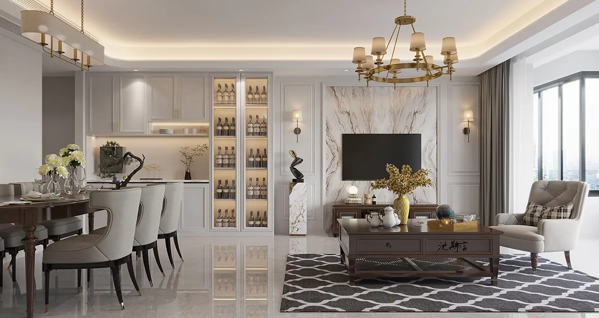 Premium dining and lounge interior at Brigade Gateway Neopolis