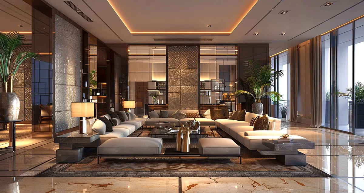 Premium residents lounge interior at Brigade Neopolis